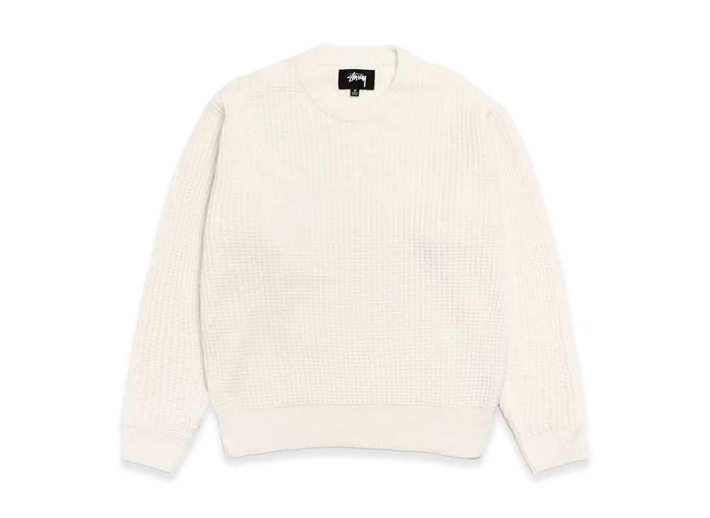 Stussy Waffle Cashmere Sweater "Ivory"