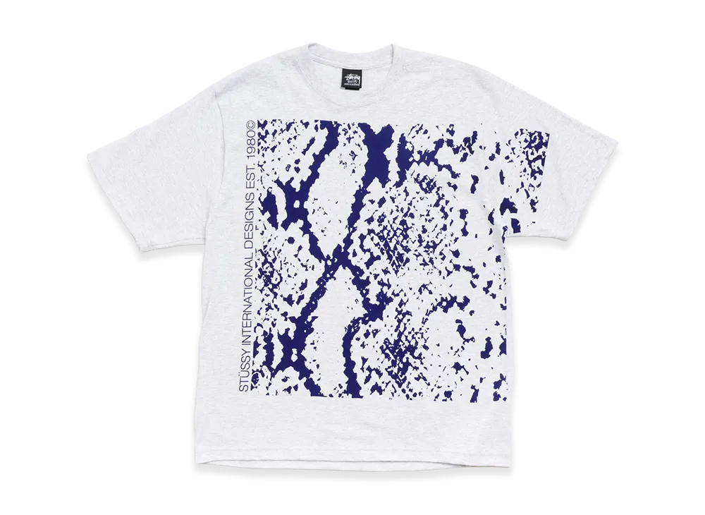 Stussy Snakeskin Tee "Ash Heather"
