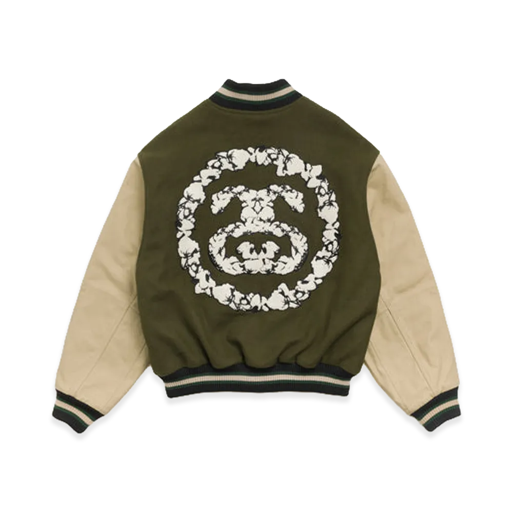 Stussy x DENIM TEARS Varsity Jacket "Green"