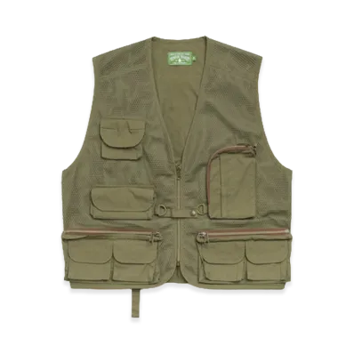 Stussy x DENIM TEARS Fishing Vest "Green"