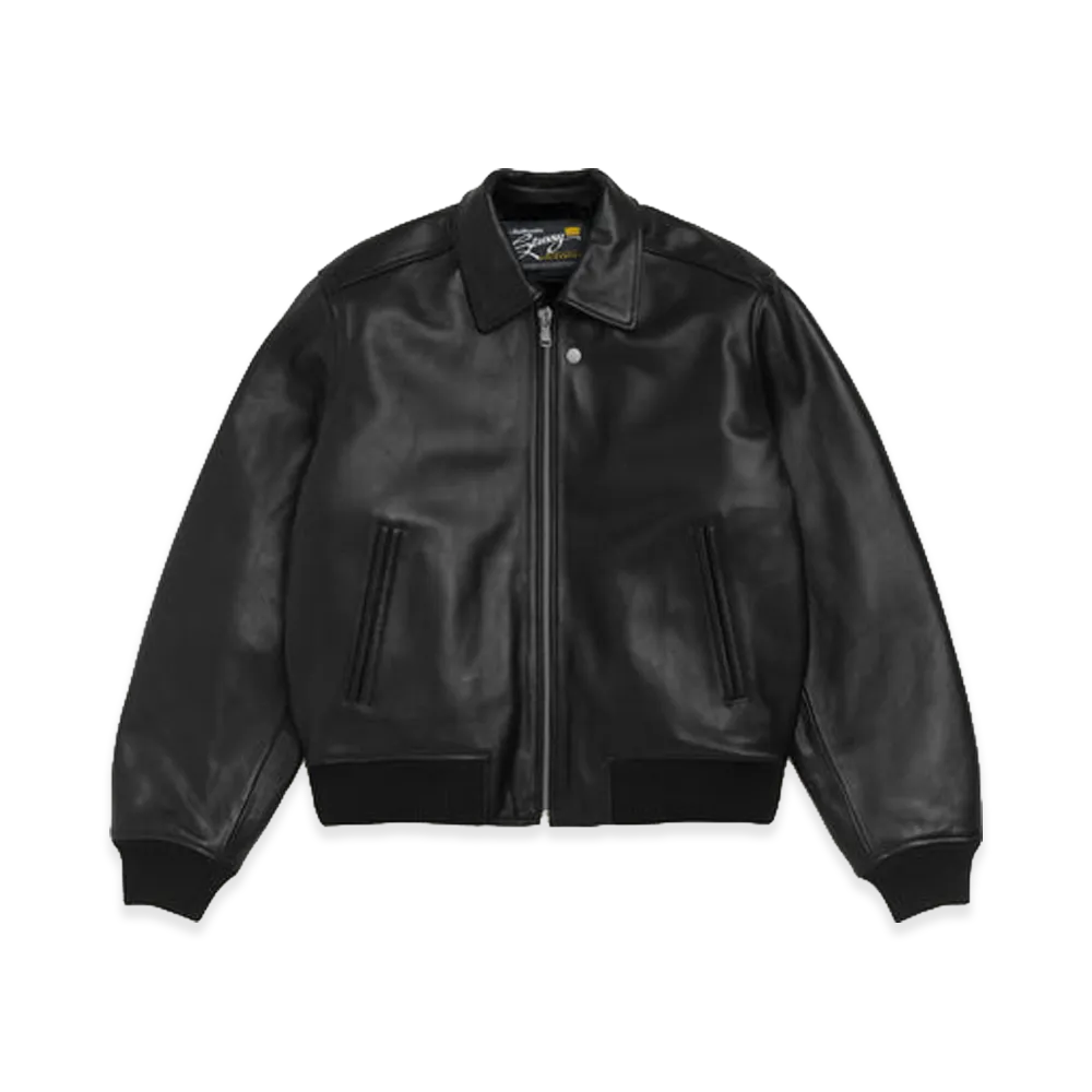 Stussy Fur Lined Flight Jacket "Black"