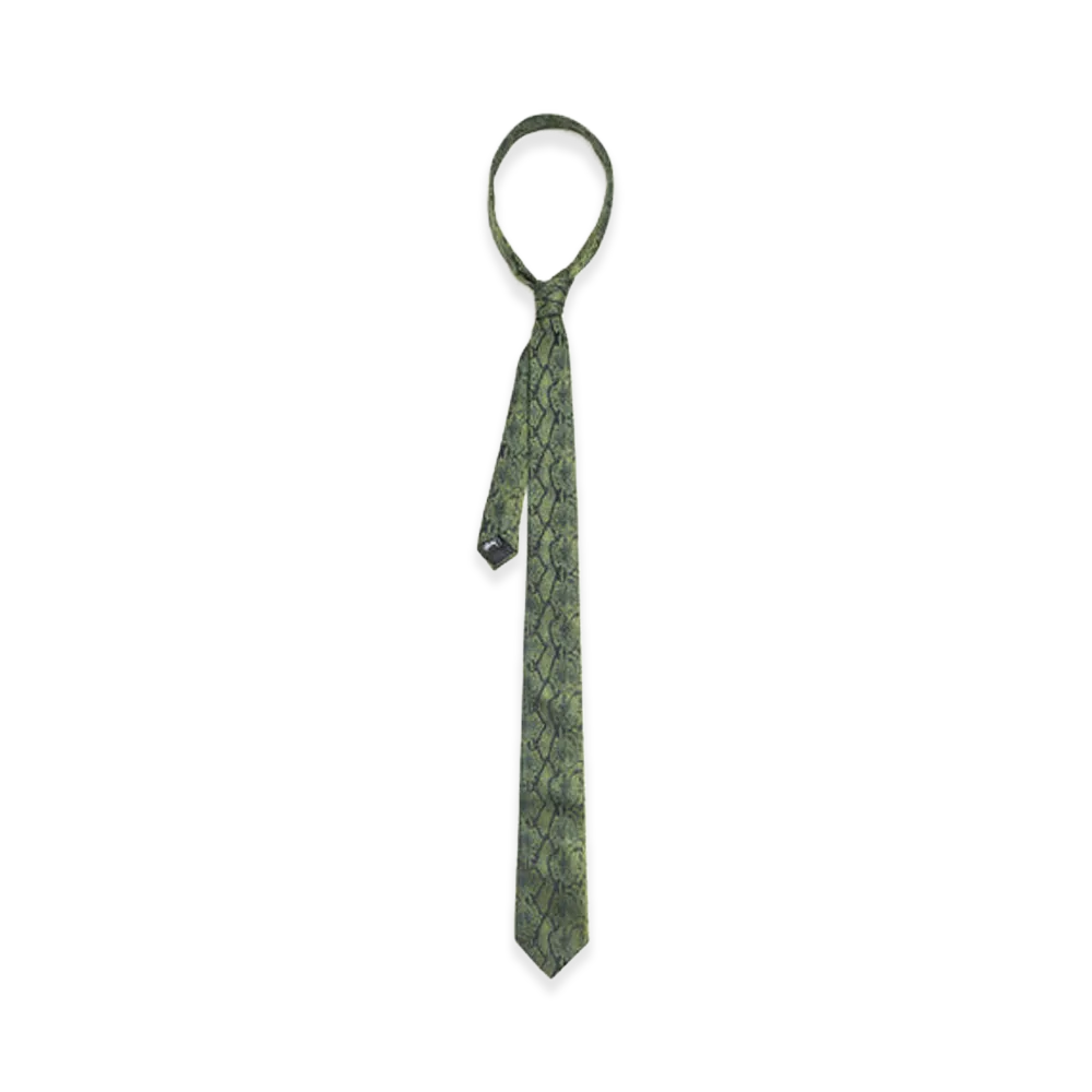 Stussy Silk Python Tie "Green"