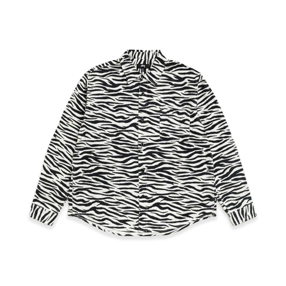 Stussy Animal Print Flannel Shirt "Zebra"