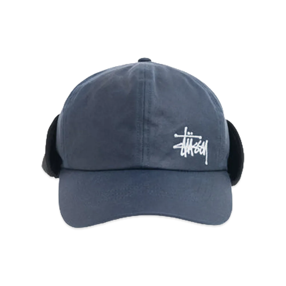 Stussy Waxed Ear Flap Cap "Blue"