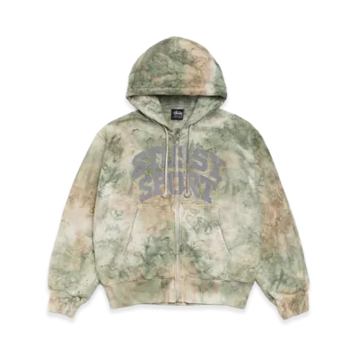 Stussy Camo Block Sport Zip Hoodie "Sage Camo"