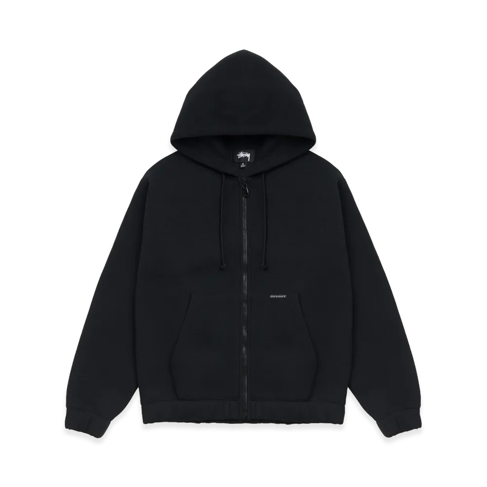 Stussy Bonded Jersey Zip Hoodie "Black"