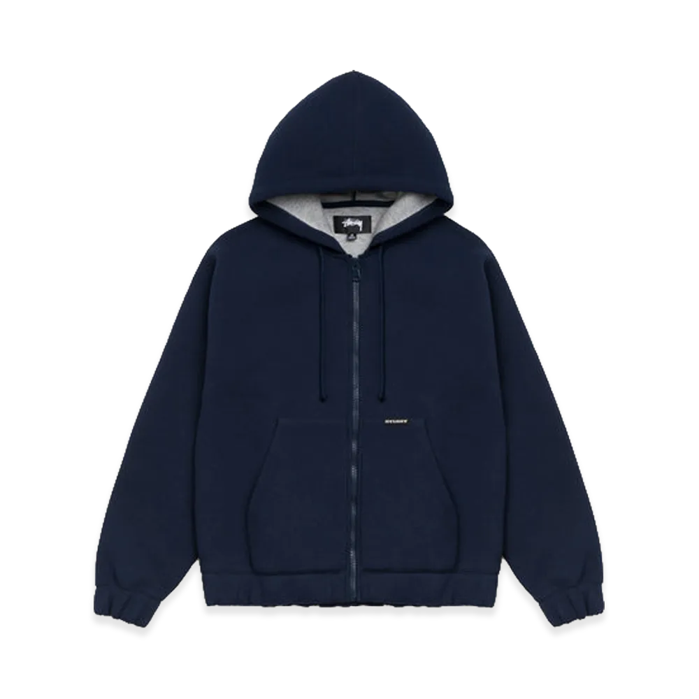 Stussy Bonded Jersey Zip Hoodie "Navy"