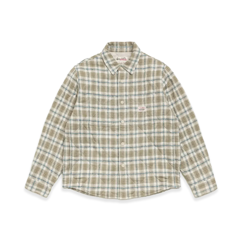 Stussy Quilted Plaid Shirt Jacket "Olive"