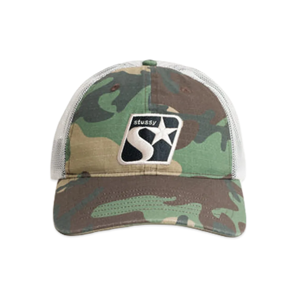 Stussy Ripstop S Star Trucker "Woodland Camo"
