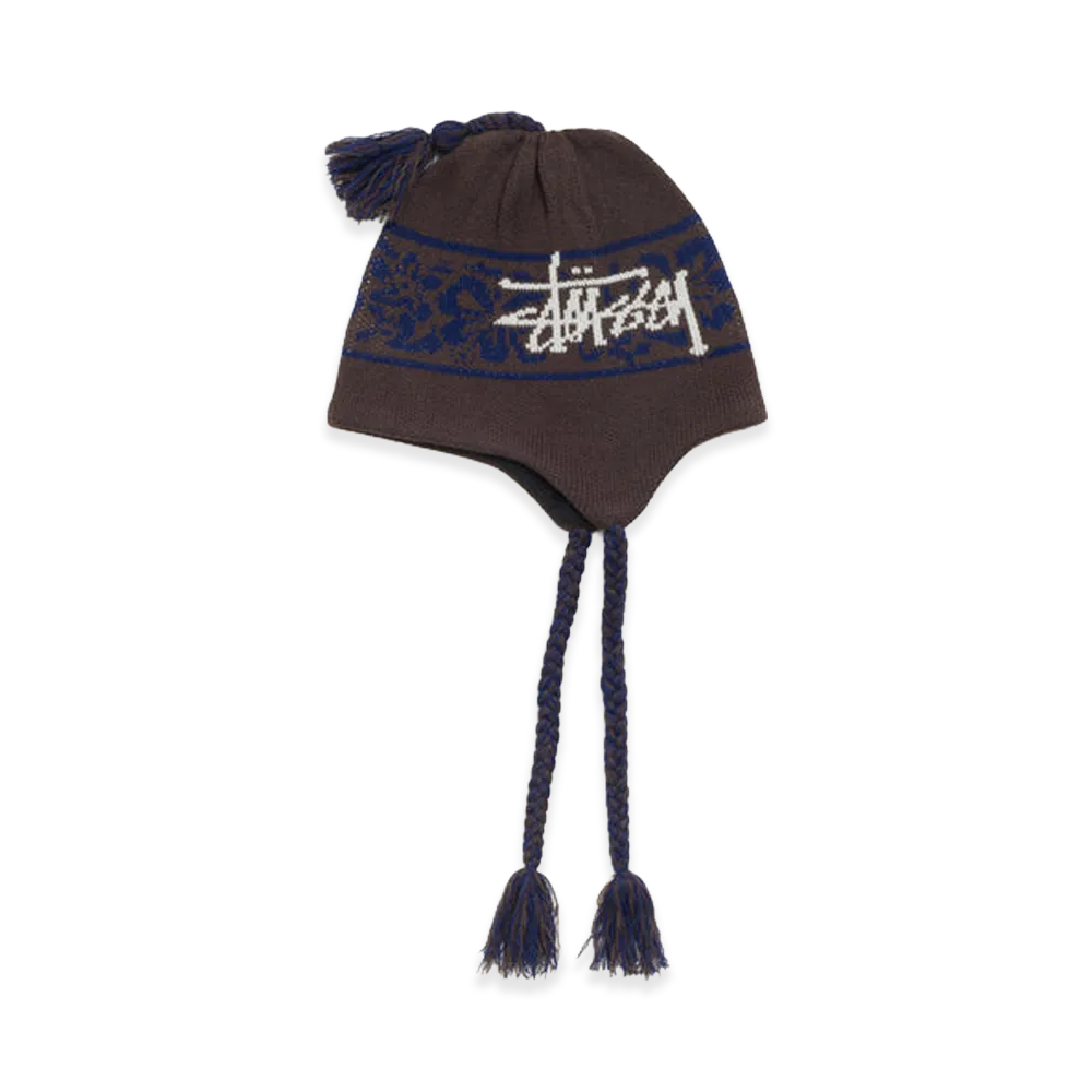 Stussy Hawaiian Earflap Beanie "Brown"