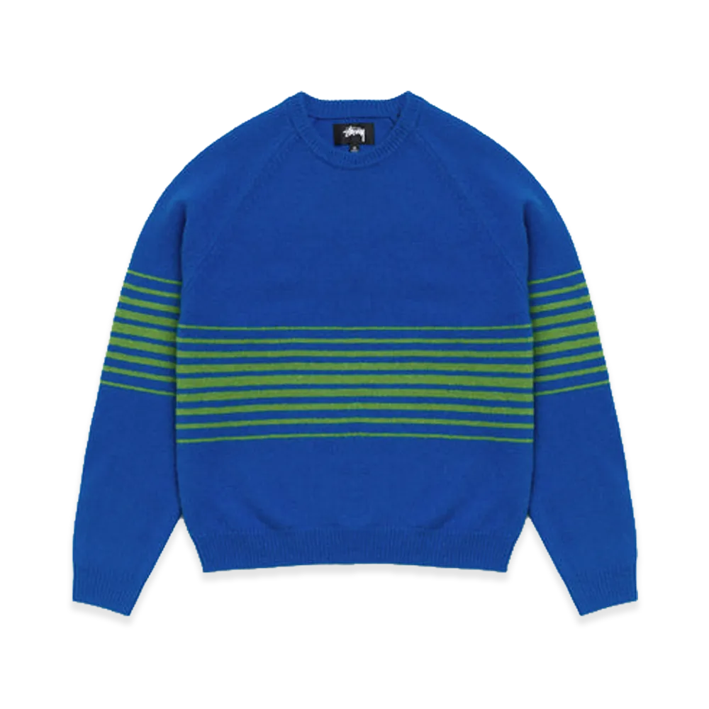 Stussy Shadow Stripe Raglan Sweater "Blue"