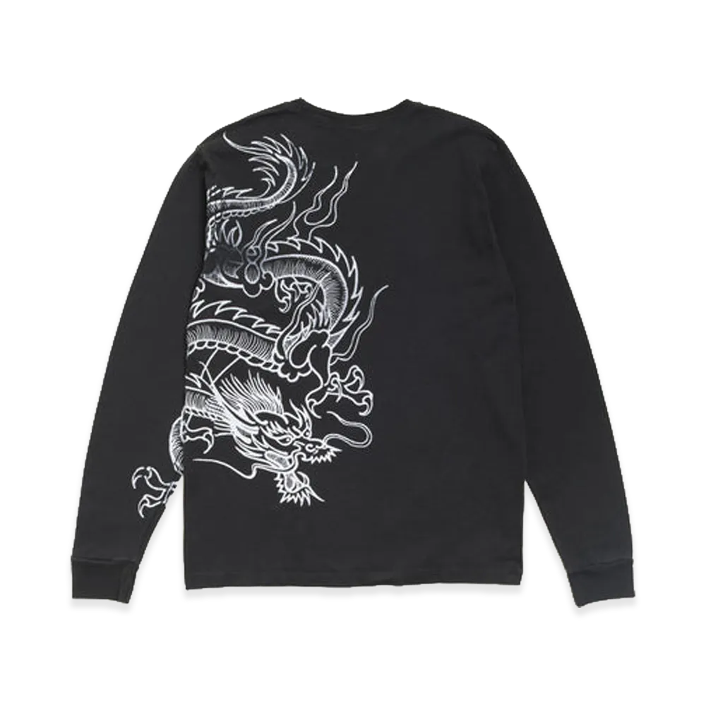 Stussy Dragon LS Tee "Faded Black"