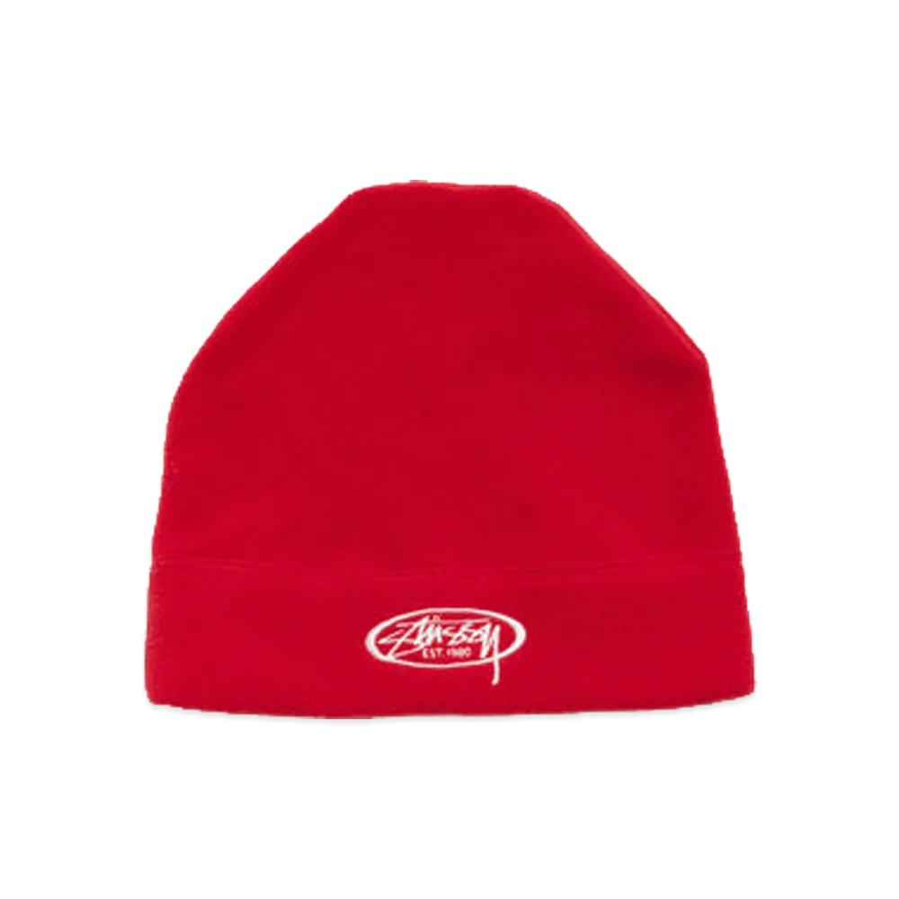 Stussy Oval Fleece Skullcap "Red"