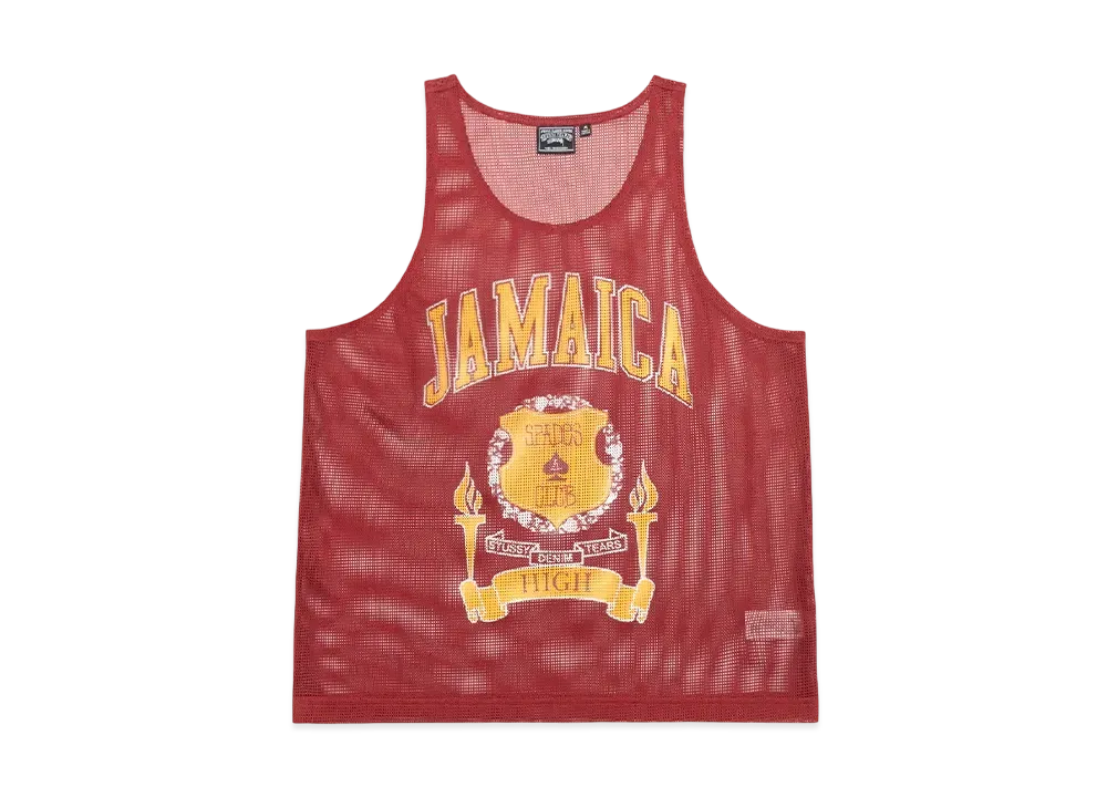 Stussy x Denim Tears Mesh Tank "Cardinal"