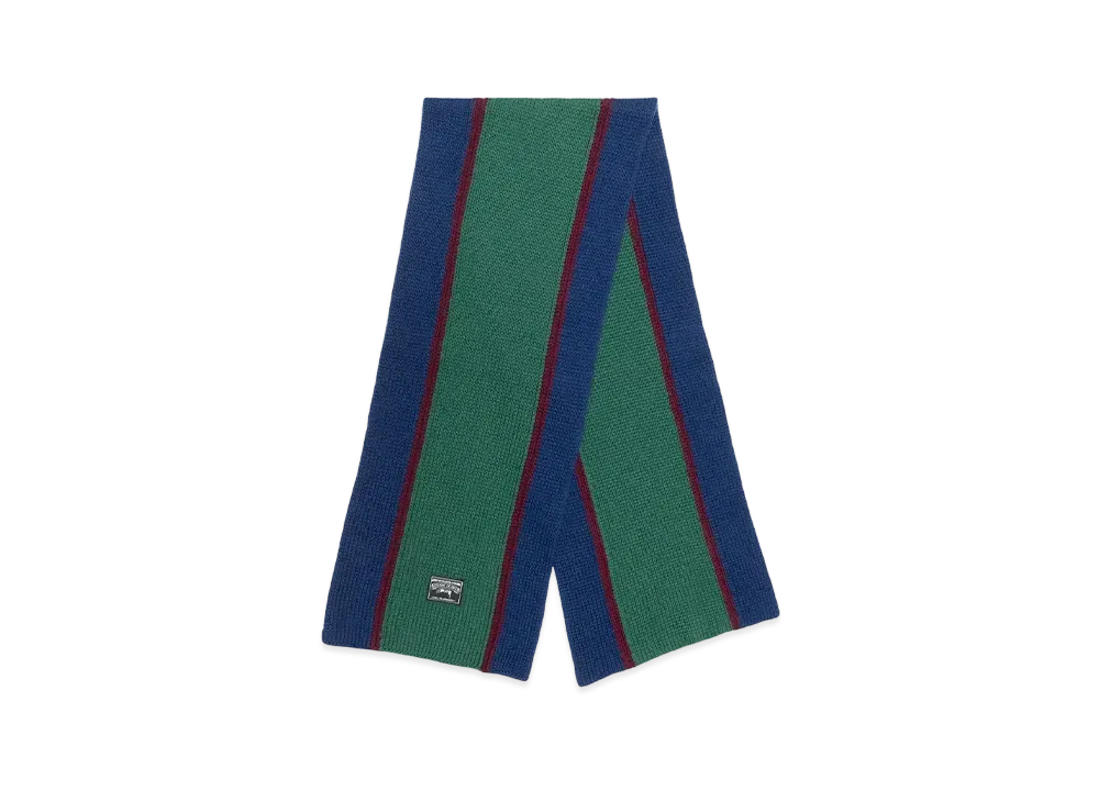 Stussy x Denim Tears Knitted Stripe Scarf "Green"
