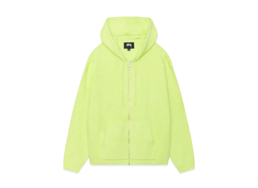 Stussy Hooded Zip Sweater "Faded Lime"
