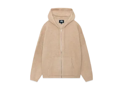 Stussy Hooded Zip Sweater "Camel"