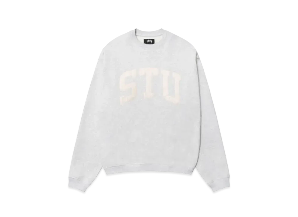 ステューシー ステュ アップリケ クルー "アッシュ ヘザー"