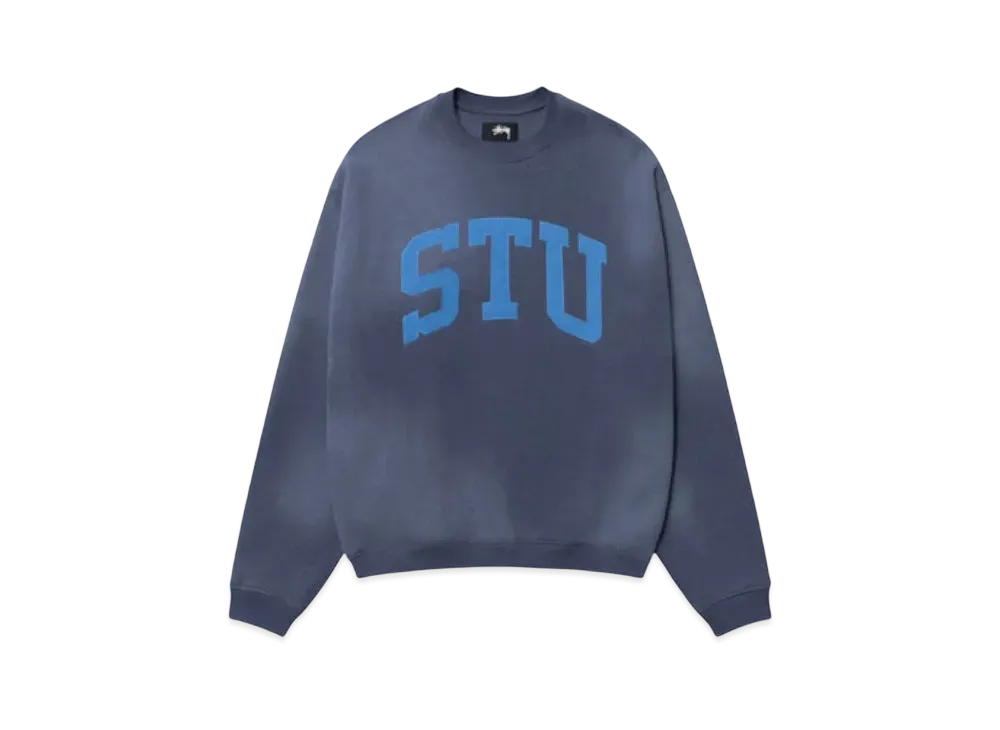 Stussy Stu Applique Crew "Blue"