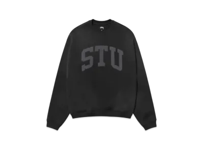 Stussy Stu Applique Crew "Black"