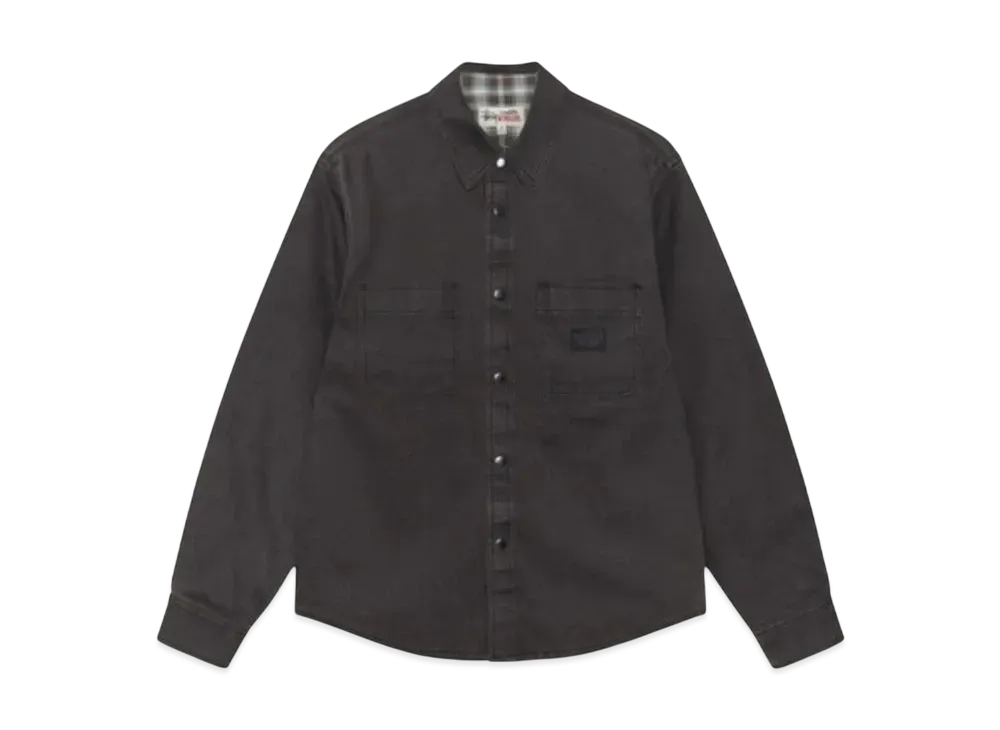 Stussy Heavy Washed Canvas Shirt "Black"