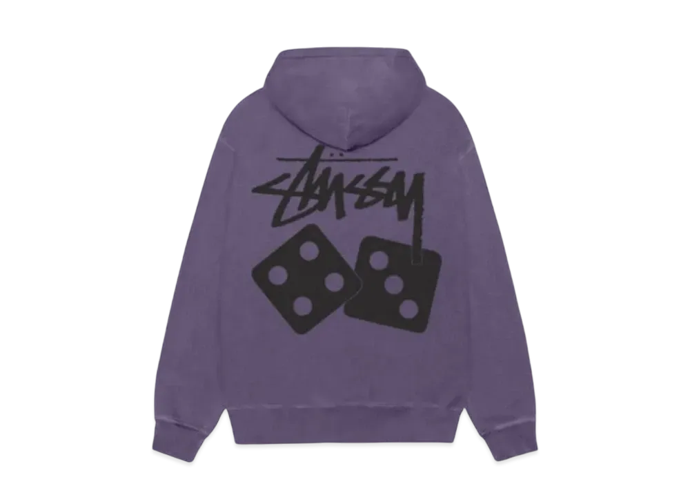 Stussy Dice Zip Hoodie Pigment Dyed "Grape"