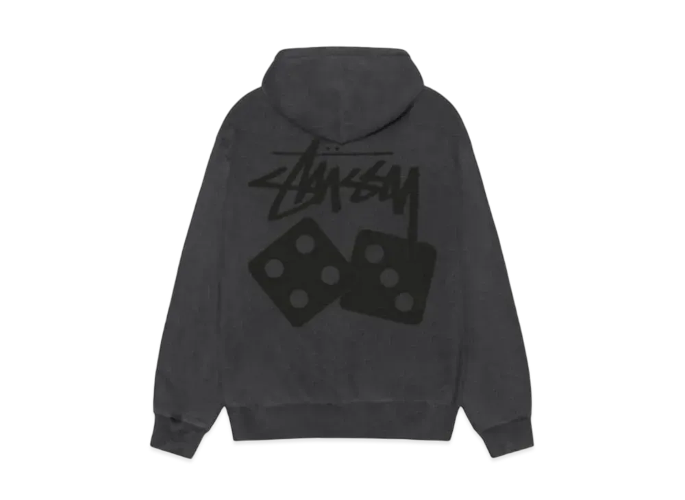 Stussy Dice Zip Hoodie Pigment Dyed "Black"