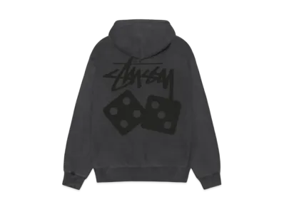 Stussy Dice Zip Hoodie Pigment Dyed "Black"