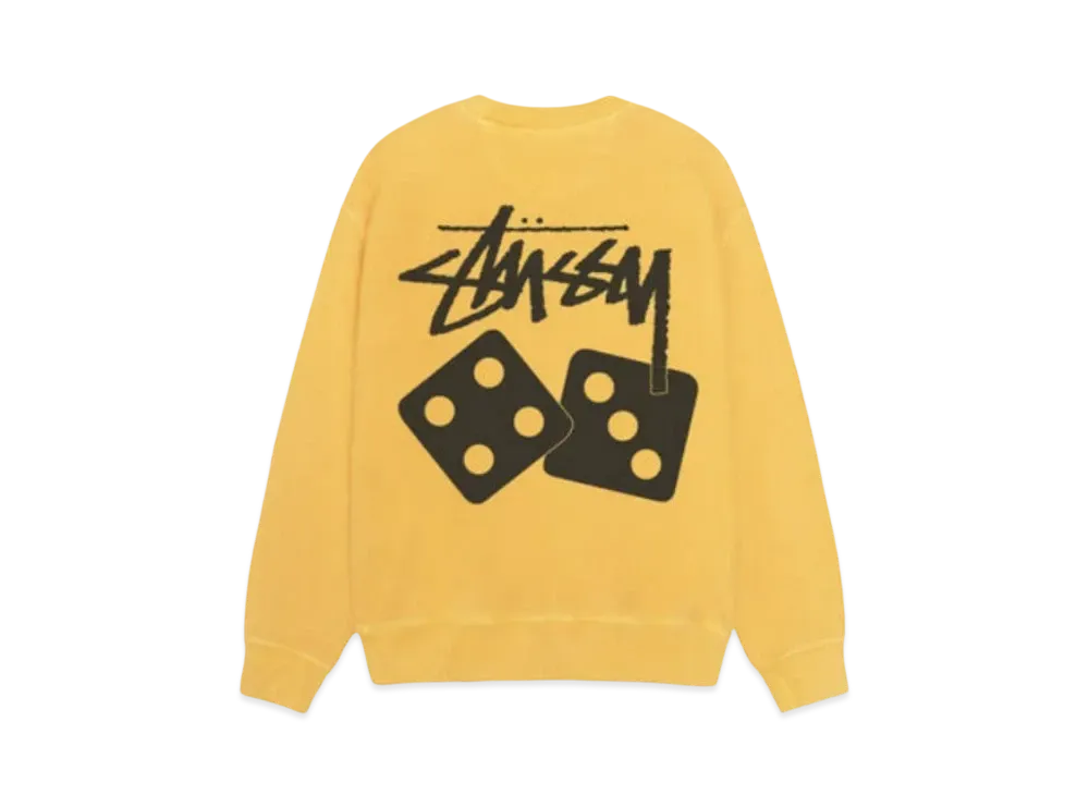 Stussy Dice Crew Pigment Dyed "Yellow"