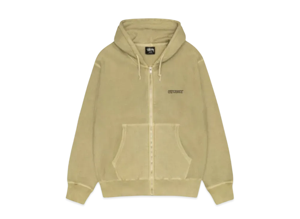 Stussy Jumbo Zip Hoodie Pigment Dyed "Elm"