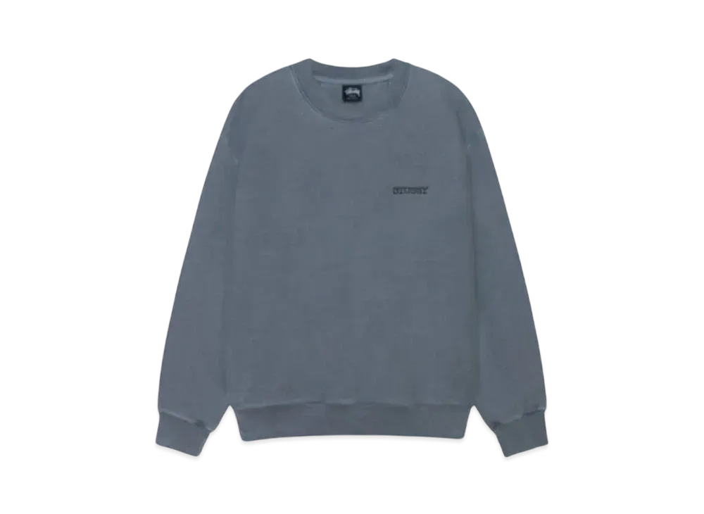 Stussy Jumbo Crew Pigment Dyed "Navy"