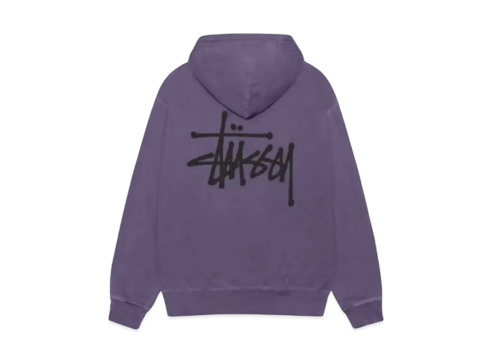 Stussy Basic Hoodie Pigment Dyed "Grape"