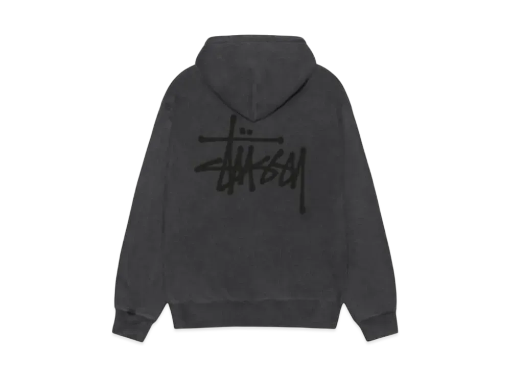 Stussy Basic Hoodie Pigment Dyed "Black"