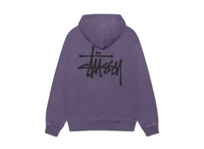Stussy Basic Zip Hoodie Pigment Dyed "Grape"