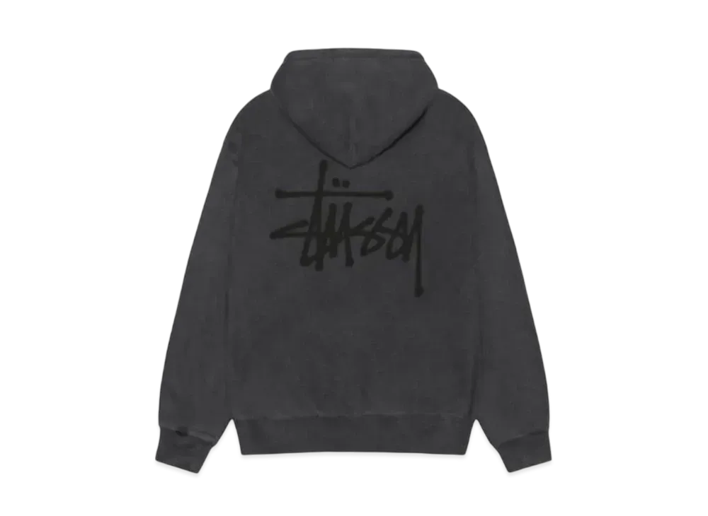 Stussy Basic Zip Hoodie Pigment Dyed "Black"