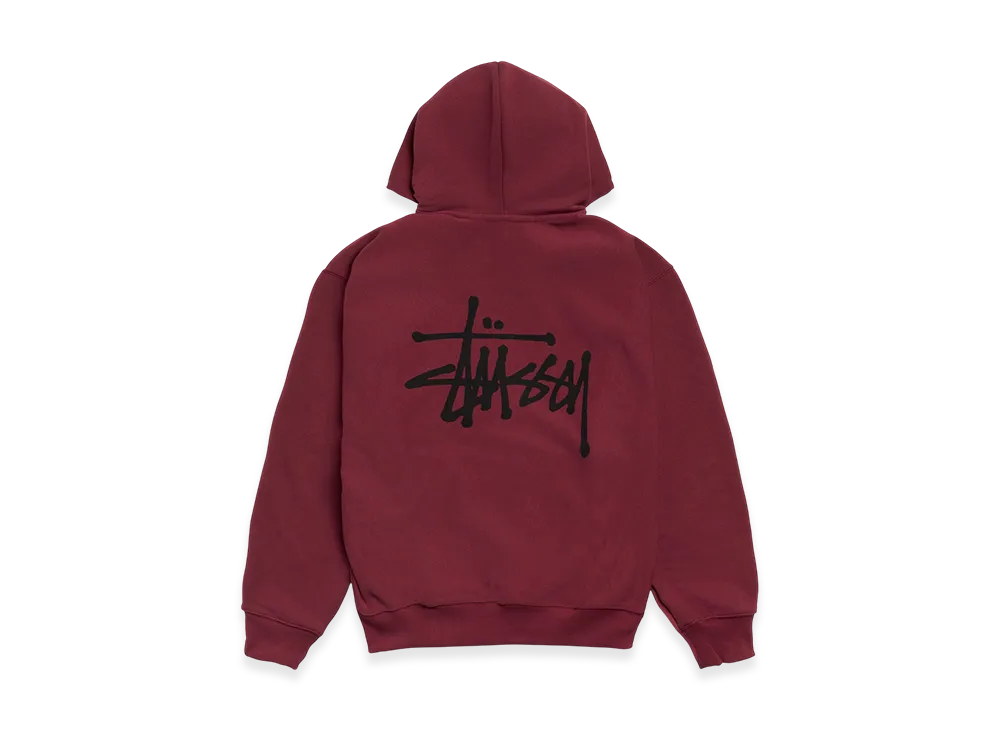 Stussy Basic Stussy Zip Hoodie "Wine"