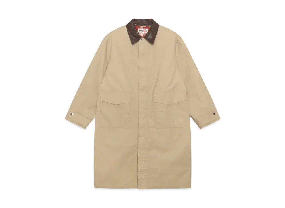 STUSSY DUSTER COAT KHAKI S 新品未使用 STUSSY DUSTER COAT KHAKI S 新品未使用