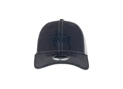 Stussy New Era 9Twenty Washed Basic Trucker "Deep Navy"
