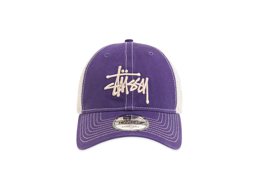 Stussy New Era 9Twenty Washed Basic Trucker "Violet"