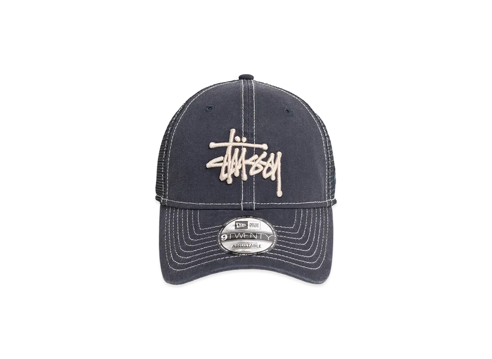 Stussy New Era 9Twenty Washed Basic Trucker "Navy"