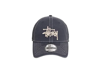 Stussy New Era 9Twenty Washed Basic Trucker "Navy"