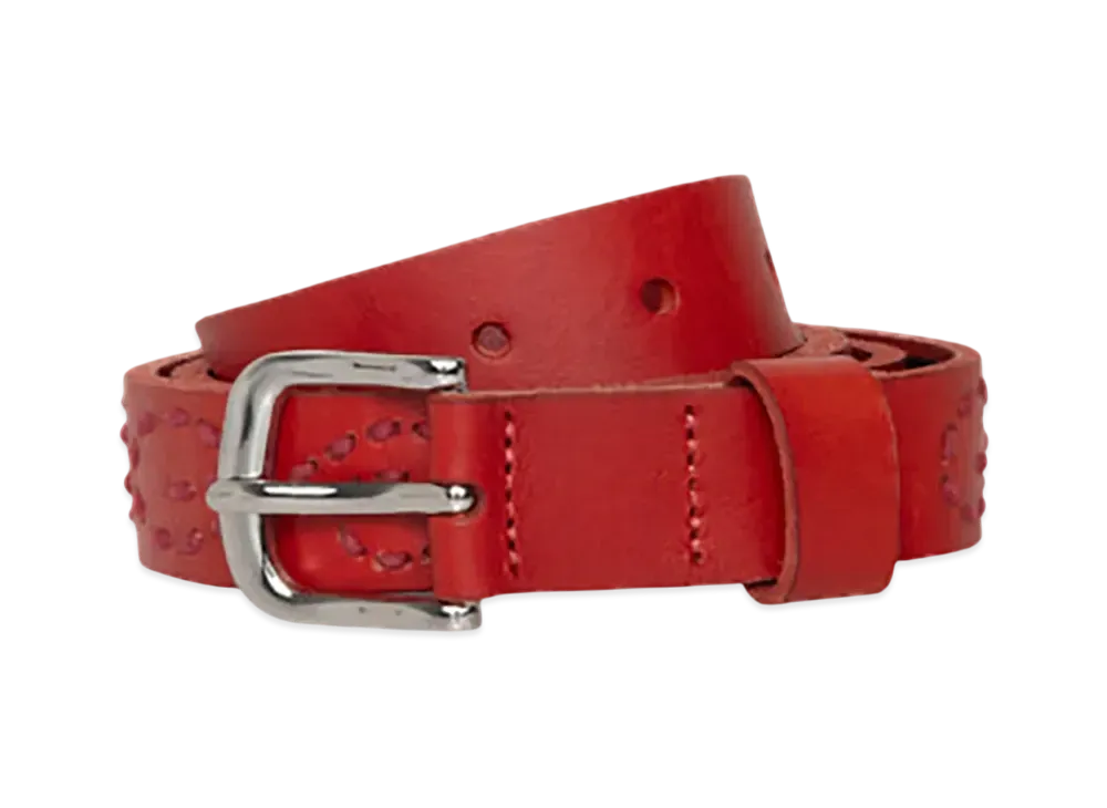 Stussy Embroidered S Belt "Fire Red"