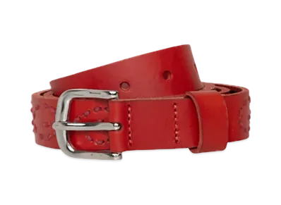 Stussy Embroidered S Belt "Fire Red"