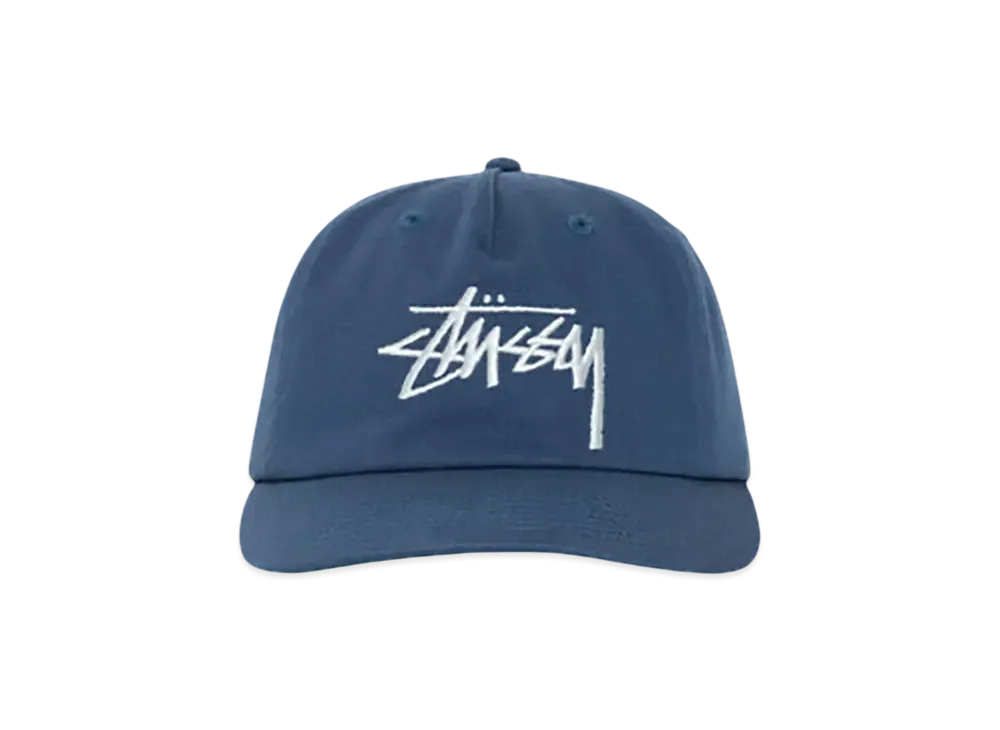 Stussy Mid-Depth Big Stock Snapback "Deep Blue"
