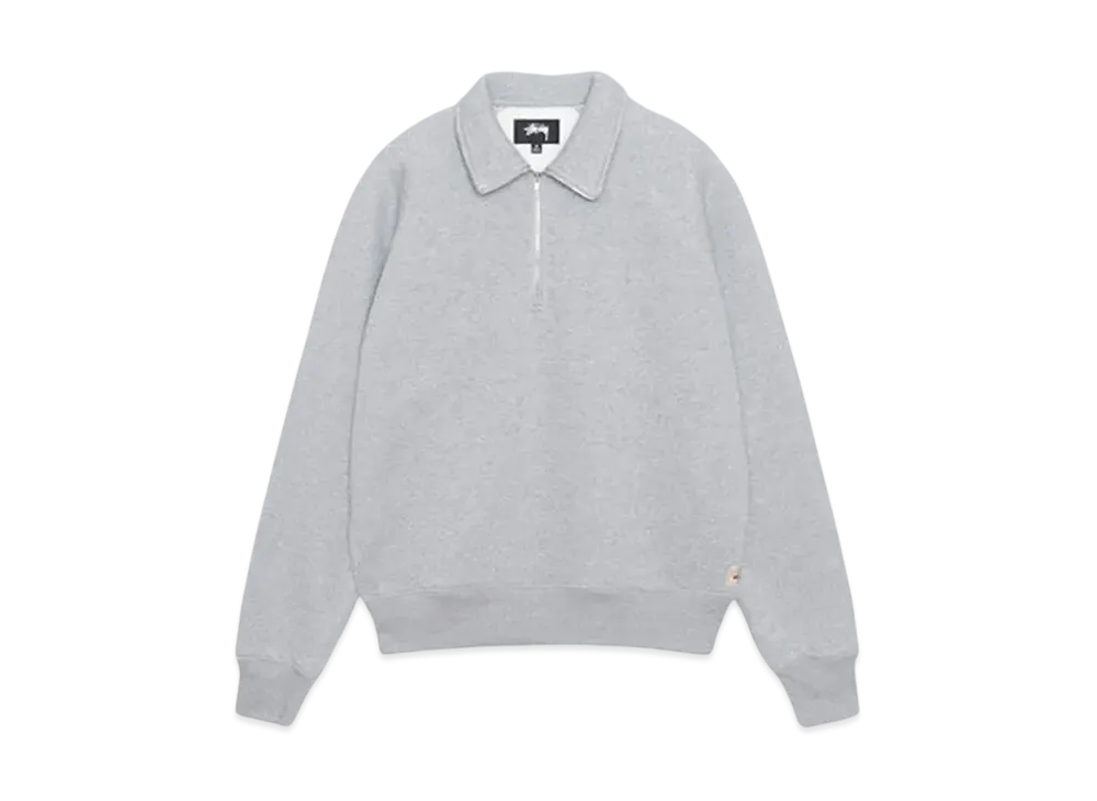 Stussy Relaxed Half Zip "Grey Heather"