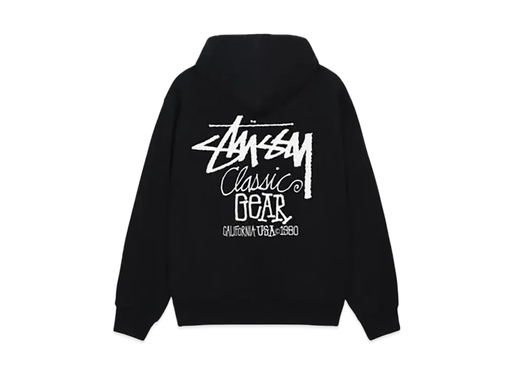 Stussy Classic Gear Hoodie "Black"