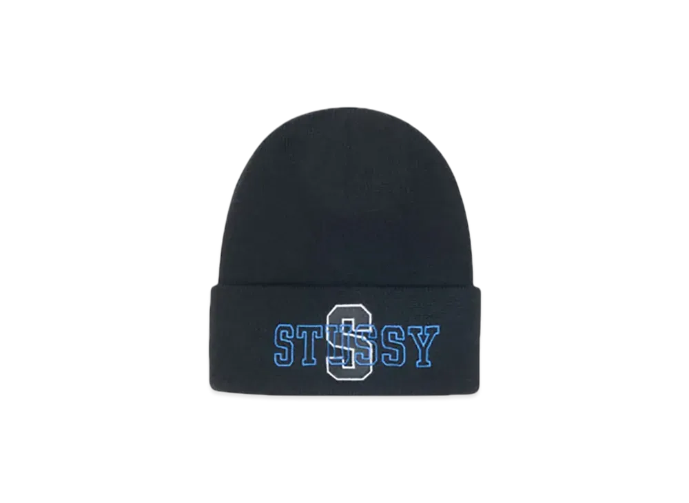 Stussy Cuff Beanie Varsity S "Black"