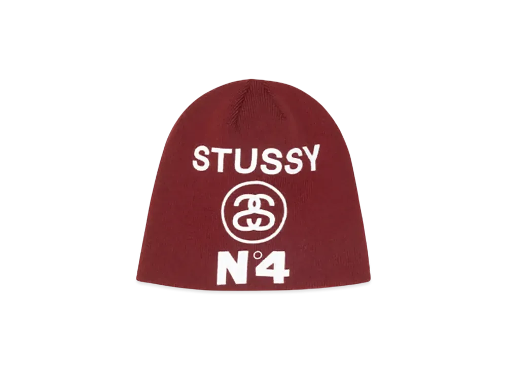 Stussy Skullcap Number 4 "Maroon"