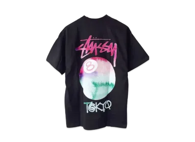 Stussy Haze 8 Ball Tie-Dye Tokyo Short Sleeve T-Shirt "Black"