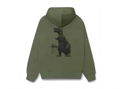 Stussy Big & Meaty Zip Hoodie "Olive"